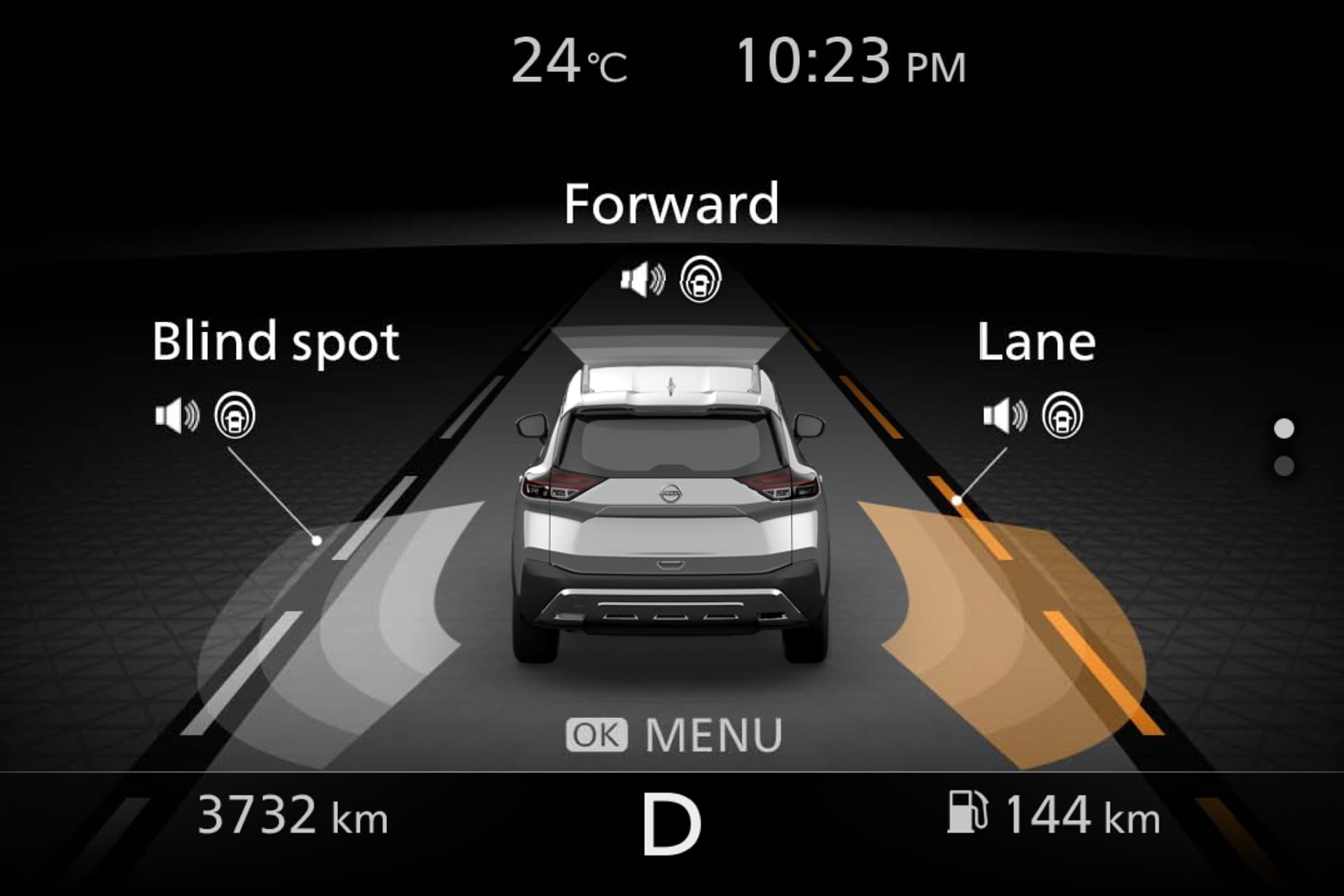 Nissan X-Trail – ekran TFT – autoodtwarzanie